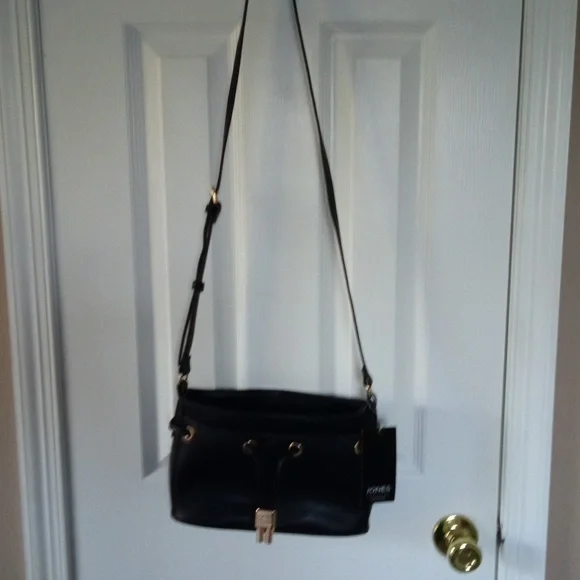 Jones New York Black Crossbody Bag with Gold Accents - Picture 2 of 5